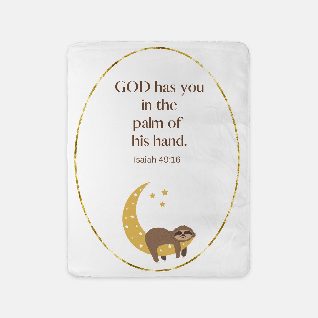 God has you-Sherpa Blanket - 30" x 40"(SAND)
