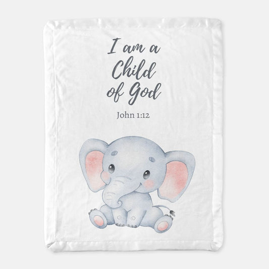 Child of god Satin Trim Minky Blanket